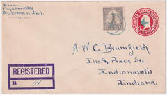 US Indiana, Boggstown 566, U429  Fancy Cancel Cover Star and Moon