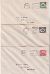 US 1923 C4-C6 FDC's Matched Worden Set, Exceptional quality
