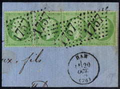 France 23 F - VF Used On Piece from "HAM" cv $40++