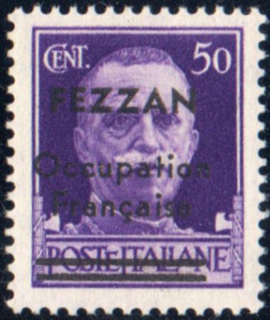 Fezzan - French Occupation Sassone 1 XF Mint NH cv $360