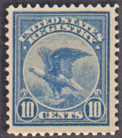 US F1 Registration Stamp LH VF cv $80