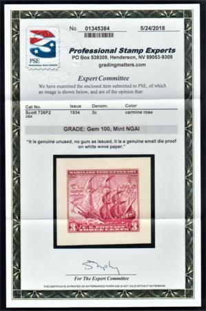 US 736P2 Superb Mint Small Die Proof PF + PSE Cert