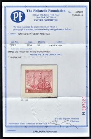 US 736P2 Superb Mint Small Die Proof PF + PSE Cert