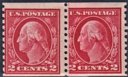 US 444 Washington / Franklin Fine Mint NH Paste-Up Pair cv $250++