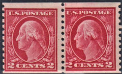 US 444 Washington / Franklin Fine Mint NH Paste-Up Pair cv $250++