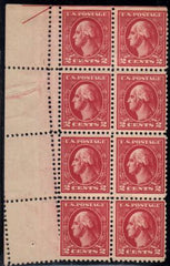 US 528B Error F-VF Mint H/LH/NH UL Corner Block of 8 with Foldover Creating Gutter