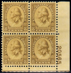 US 713 XF Mint NH Beautiful Plate # Block
