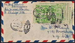 US 730a x 50 In Overlapped Blocks and Pairs from NY Oct 21, 1933- Zepp. Flight That Never Flew