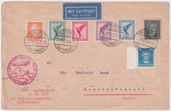 Germany 1929 Orient Flight Cover Sent to Turkey