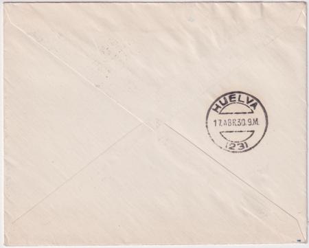 Germany 1930 Zeppelin  Spain Flight Cover with On Board Cancel