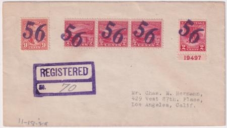 US Arkansas, Fifty-Six 641, 643, 681 Fancy Cancel Cover