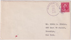 US IIinois, Henton 704 Fancy Cancel Cover, George Washington