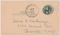 US Montana, Antelope 736 Fancy Cancel Cover Antelope in Circle