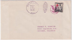 US Indiana, Roselawn 702 Fancy Cancel Cover, Eagle, Flag in Circle