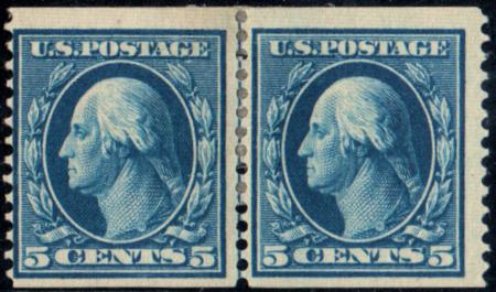 US 355 Washington / Franklin Fine Hinged Line Pair with Weiss Cert cv $1,500