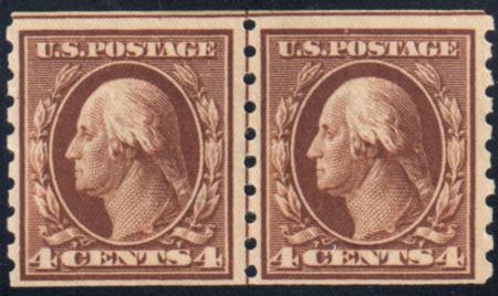 US 395 Washington / Franklin F-VF Mint Hinged Line Pair with Top Line cv $475