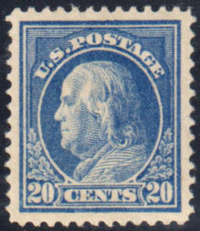 US 419 Washington / Franklin XF Mint Hinged Large Margins cv $290