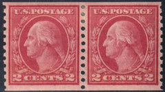 US 453 Washington / Franklin VF Mint Hinged Well Centered Pair Type I cv $300