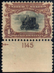 US 296 Early Commemoratives VF Mint NH Pristine Plate # Single cv $170