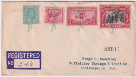 US Indiana, Highland 563, 629, 649, 651 Fancy Cancel Cover, Clover