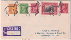US Oklahoma, Gray Horse 632, 634, 636,651,680 Fancy Cancel Cover, Horse Cancel