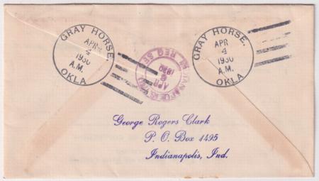 US Oklahoma, Gray Horse 632, 634, 636,651,680 Fancy Cancel Cover, Horse Cancel