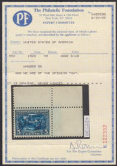 US 550 VF Mint NH UR Corner PF Cert cv $65