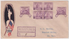 US Illinois, Chicago Ridge 729 Fancy Cancel Cover, Firecracker, Eagle