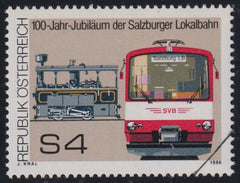 Austria  1986  Scott 1356 Bar Specimen Overprint, Train