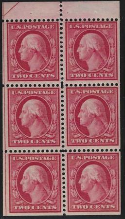 US 332a Early Commemoratives F-VF Mint NH Well Centered Pane, Position C With Line + Arrow At Left cv $240