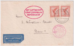 Germany 1930 Zeppelin Swiss Flight Card to Bern