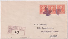 US Illinois, Elkhart 711 Fancy Cancel Cover, Elk and Heart