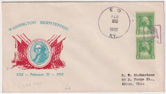 US Kentucky, Ed 705 Fancy Cancel Cover, Geo Washington in Square