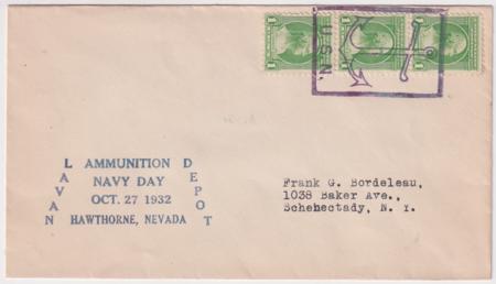 US Nevada, Hawthorne 705 Fancy Cancel Cover, Anchor