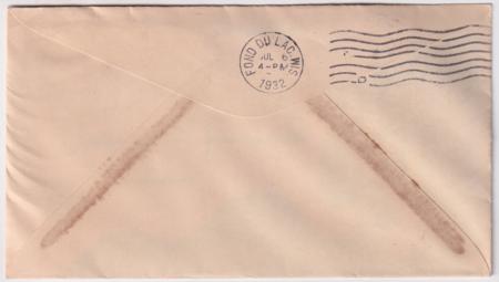 US Wisconsin, Fond Du Lac 705 Fancy Cancel Cover