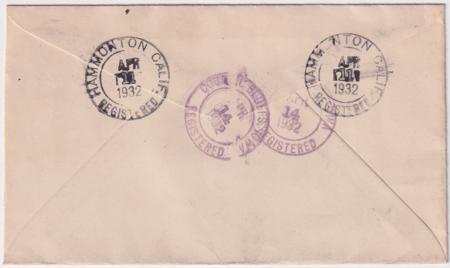 US California, Hammonton 706, 708, 712 Fancy Cancel Cover, Maltese Cross