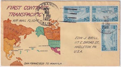US 1933 C20 FDC Flown San Francisco to Manila