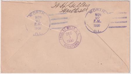 US Illinois, Worth 481, 563, 654 Fancy Cancel Cover, Turkey in Purple