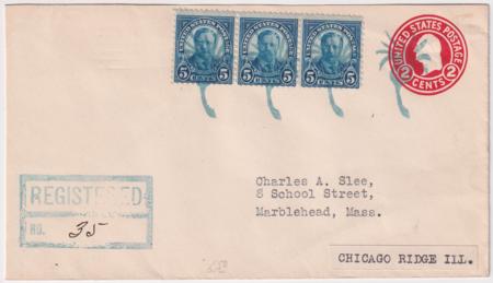 US Illinois, Chicago Ridge 637 Fancy Cancel Cover , Thistle