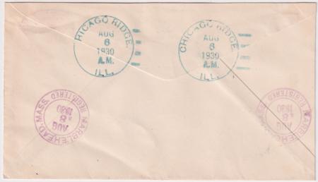 US Illinois, Chicago Ridge 637 Fancy Cancel Cover , Thistle