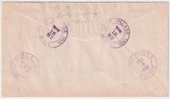 US Indiana, Lake Village 642, 650, 680 Fancy Cancel Cover, Flag