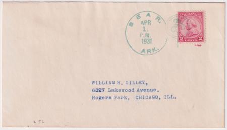 US Arkansas, Bear 689 Fancy Cancel Cover with Joker Cancel