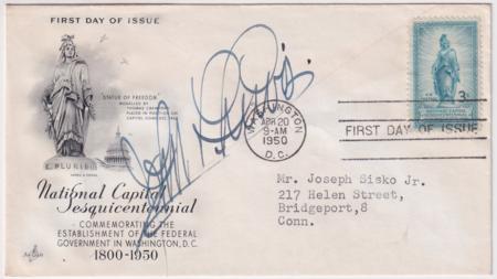 US 989 Autographed Cover, John L. Lewis, Labor Leader