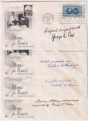 US 1070 Four Autographed Covers, Each Signed by a Designer or Engraver