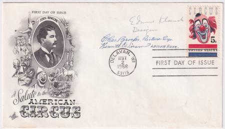 US 1309  Autographed Cover  Signed by the Designer and Engraver