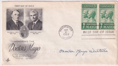 US1251 FDC Signed By Phoebe Mayo Walters, Daughter of Dr. Mayo