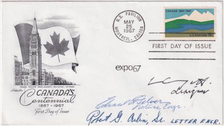 US 1324 FDC Signed by the Designers and Engravers