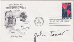 US 1340 FDC Signed by Senator John Tower of Texas