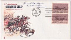 US 1360 FDC Signed by Senator Frank Carlson of Kansas