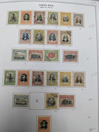 Costa Rica 1883-1992 Mint and Used Collection in Minkus 3-Ring Binder